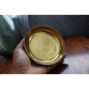 Solid Brass Bowl Vintage Decor Tabletop Accent Piece Small Size
